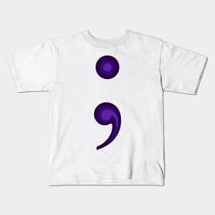 Papercut effect semicolon Kids T-Shirt